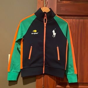 NEW Ralph Lauren Boys/Girls US OPEN one of a kind Zipper Jacket Navy Medium 10